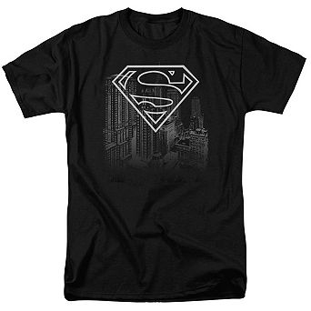 Superman Skyline Short Sleeve Adult T-shirt