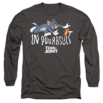 Tom And Jerry Movie In Pursuit Long Sleeve Adult T-shirt