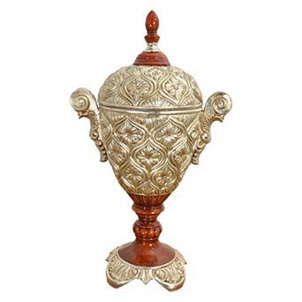 Afd Home Valencia Stately Lidded Urn 23 in Tall