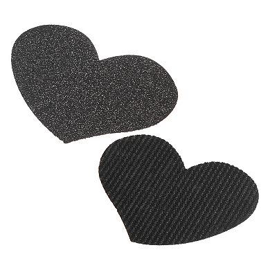 2 Pcs Hair Fixed Pads Heart Shape Magic Paste Fringe Hair Bang Patch Black