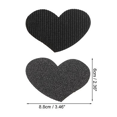 2 Pcs Hair Fixed Pads Heart Shape Magic Paste Fringe Hair Bang Patch Black