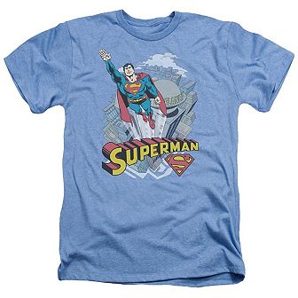 Superman Skyward Adult Heather T-shirt
