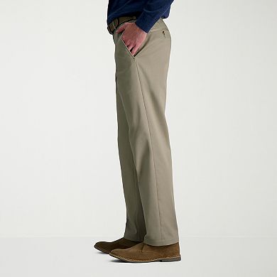  Men's Haggar® Wrinkle Free Performance Khaki Classic Fit Flat Front Pant