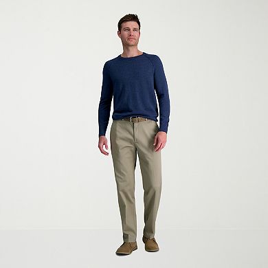  Men's Haggar® Wrinkle Free Performance Khaki Classic Fit Flat Front Pant