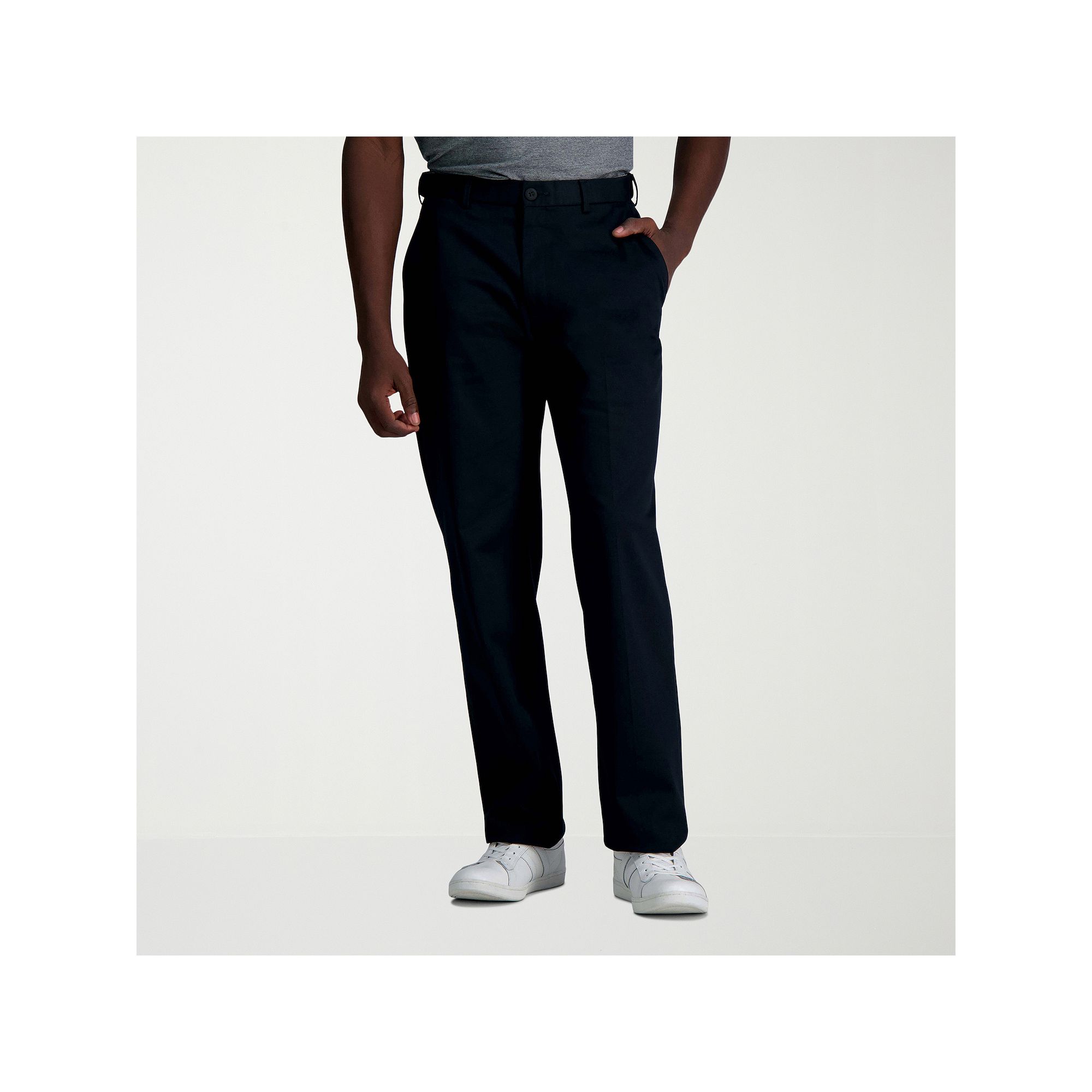 Mens Haggar® Wrinkle Free Performance Khaki Classic Fit Flat Front Pant,