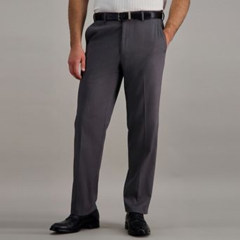 Men's Haggar® Wrinkle Free Performance Comfort Waistband Khaki Classic Fit Flat Front Pant