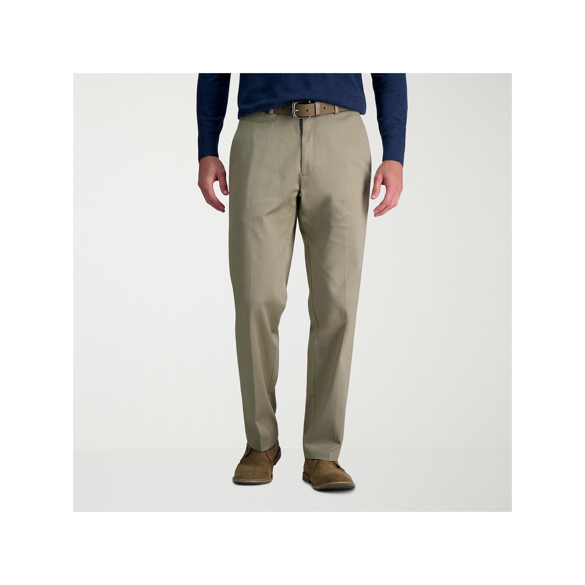 Mens Haggar® Wrinkle Free Performance Khaki Classic Fit Flat Front Pant,