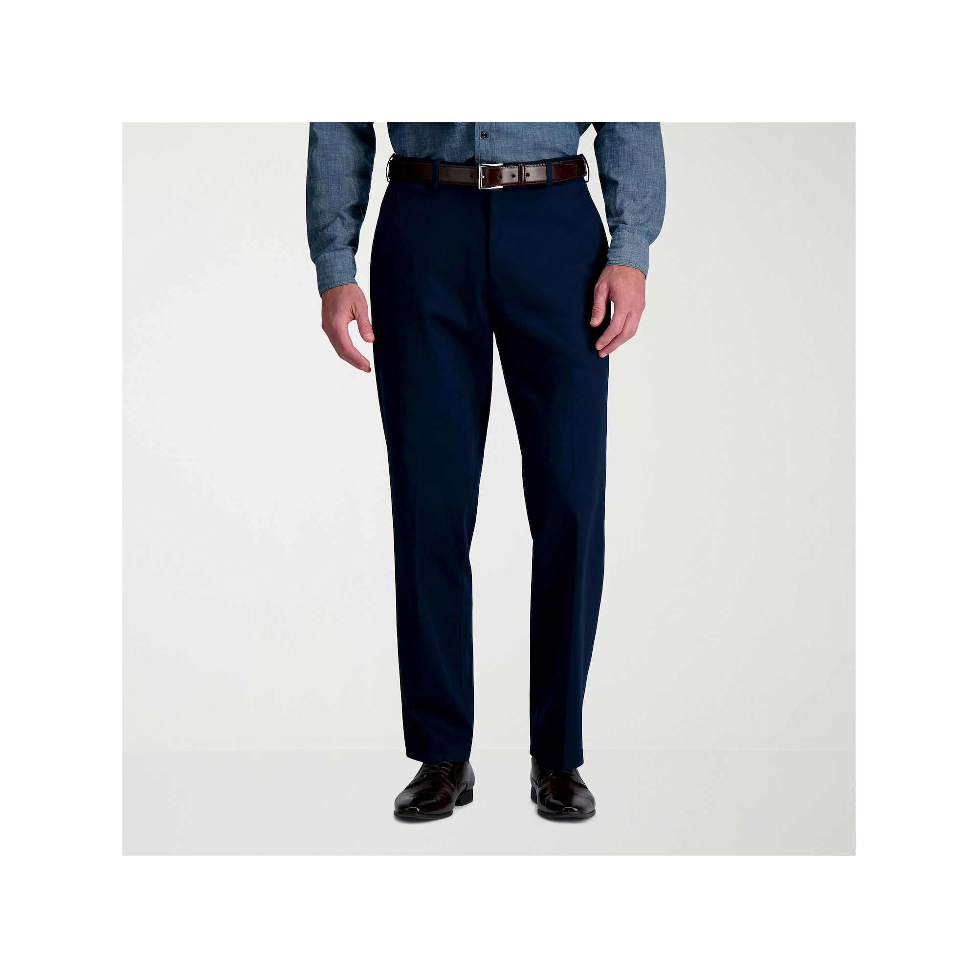 Mens Haggar® Wrinkle Free Performance Khaki Classic Fit Flat Front Pant,
