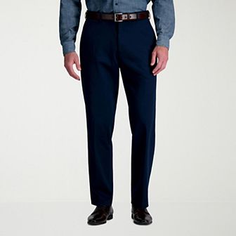 Men's Haggar® Wrinkle Free Performance Khaki Classic Fit Flat Front Pant