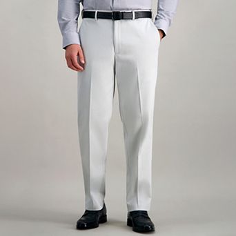 Men's Haggar® Wrinkle Free Performance Comfort Waistband Khaki Classic Fit Flat Front Pant