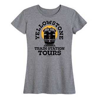Women's Yellowstone Train Station Tours Graphic Tee