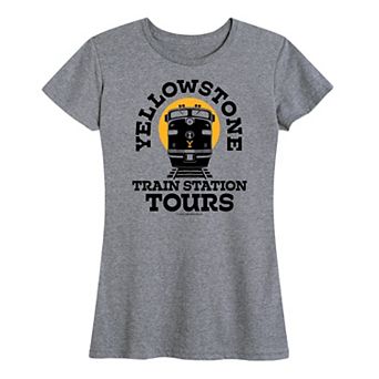 Women's Yellowstone Train Station Tours Graphic Tee
