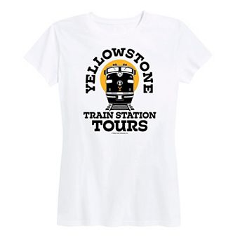 Women's Yellowstone Train Station Tours Graphic Tee