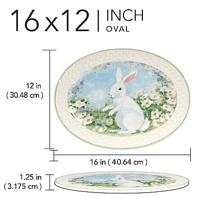 Certified International Easter Morning Oval Platter