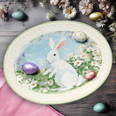 Certified International Easter Morning Oval Platter
