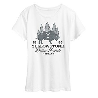 Women's Yellowstone Dutton Ranch Bison Graphic Tee