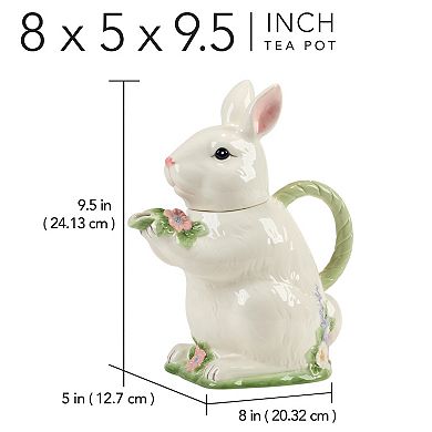 Certified International Easter Morning 3D Bunny Teapot