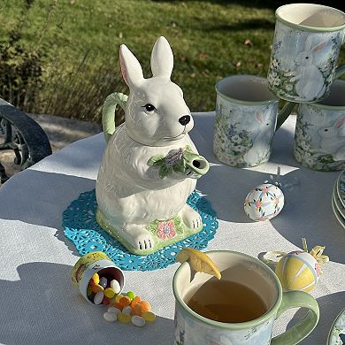 Certified International Easter Morning 3D Bunny Teapot