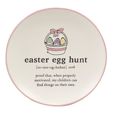 Certified International Easter Words Set of 4 Canape Plates