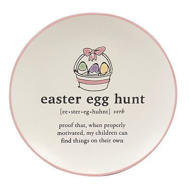 Certified International Easter Words Set of 4 Canape Plates