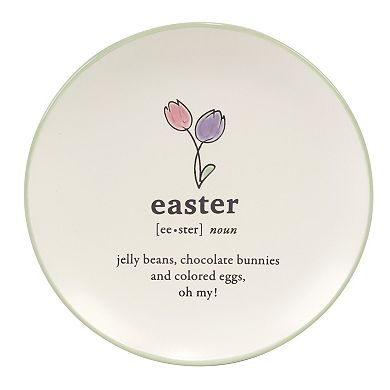 Certified International Easter Words Set of 4 Canape Plates