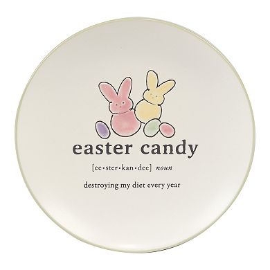 Certified International Easter Words Set of 4 Canape Plates