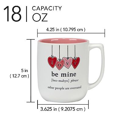 Certified International Valentines Day Set of 4 Mugs