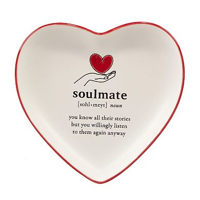 Certified International Valentines Day Set of 4 Heart Shaped Plates