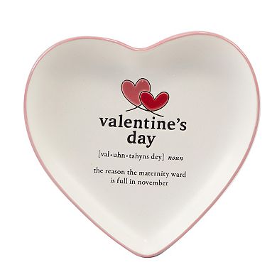 Certified International Valentines Day Set of 4 Heart Shaped Plates