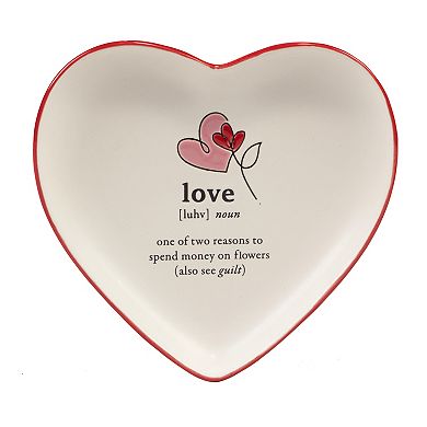 Certified International Valentines Day Set of 4 Heart Shaped Plates