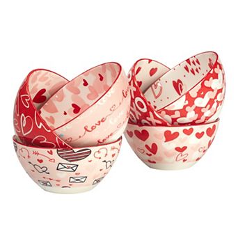 Certified International Valentines Day Set of 6 Bowls