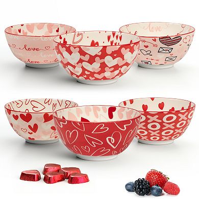 Certified International Valentines Day Set of 6 Bowls