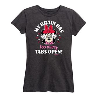 Disney's Minnie Mouse My Brain Too Many Tabs Graphic Tee