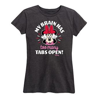 Disney's Minnie Mouse My Brain Too Many Tabs Graphic Tee
