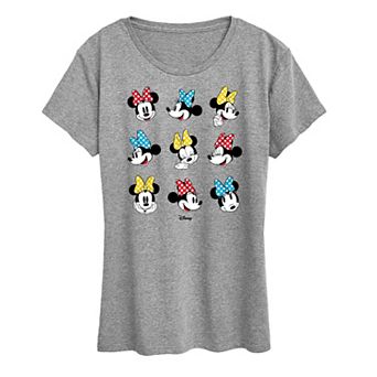 Disney's Minnie Mouse Dot Bow Grid Graphic Tee