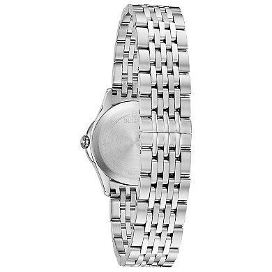 Bulova Women's Classic Stainless Steel Mother Of Pearl Roman Accent Dial Bracelet Watch - 96M151