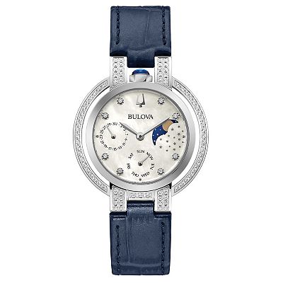 Bulova Women's Rubaiyat Stainless Steel Diamond Accent Blue