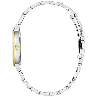 Bulova Women's Two-Tone Stainless Steel Black Dial Bracelet Watch - 98L285