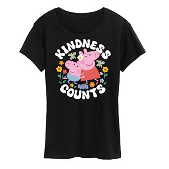 Women's Peppa Pig Kindness Counts Graphic Tee