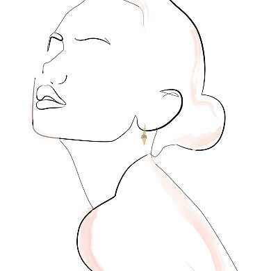 LC Lauren Conrad Gold Tone Pave Ice Cream Cone Drop Earrings