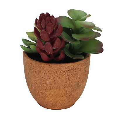 Artificial Mini Succulent Trio Clay