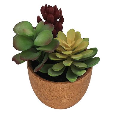 Artificial Mini Succulent Trio Clay