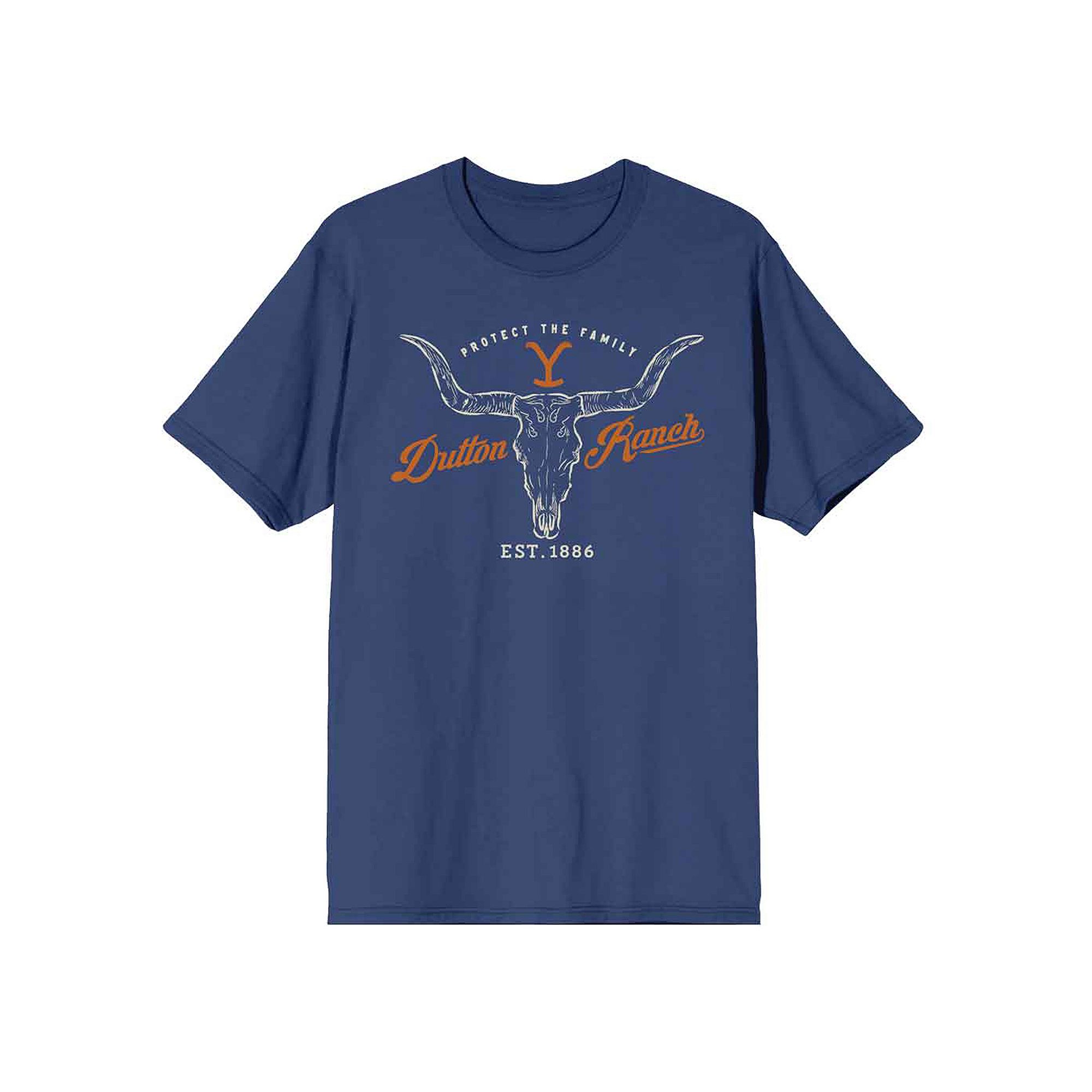 Juniors Bioworld Yellowstone Dutton Ranch Steer Skull Short Sleeve Graphic