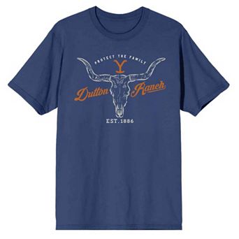 Juniors' Bioworld Yellowstone Dutton Ranch Steer Skull Short Sleeve Graphic Tee