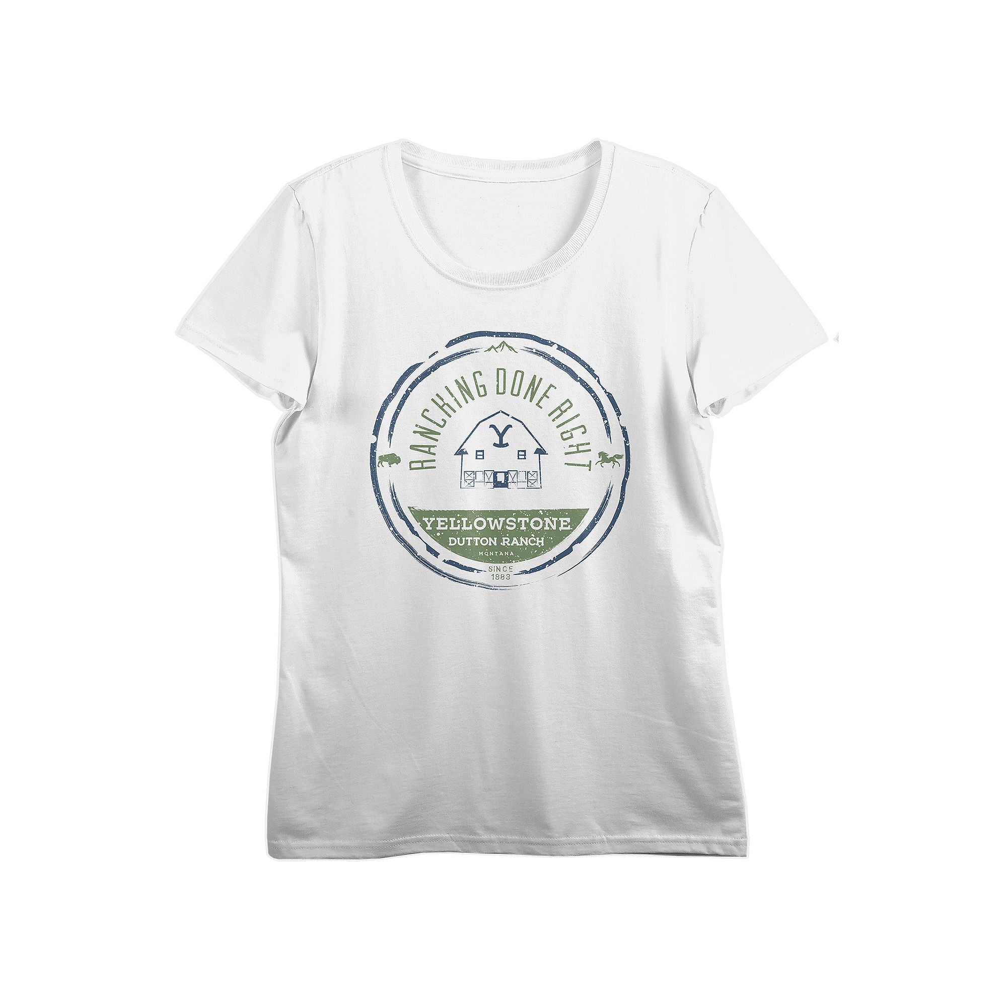 Juniors Bioworld Yellowstone Ranching Done Right Short Sleeve Graphic