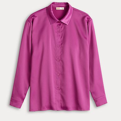 Women's INTEMPO™ Long Sleeve Drop Shoulder Button Front Shirt