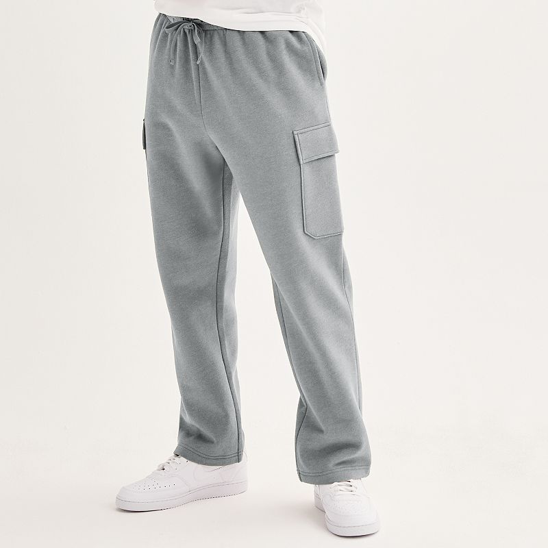 Men's Tek Gear® Ultra Soft Fleece Open Bottom Relaxed Cargo Pants