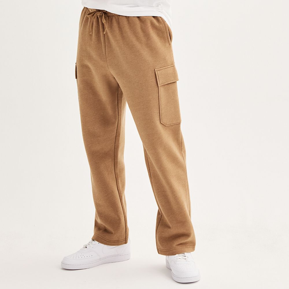 Men's Tek Gear® Ultra Soft Fleece Open Bottom Relaxed Cargo Pants