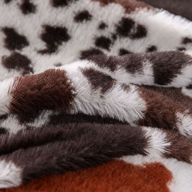 Dream Theory Faux Fur Reversible to Sherpa Throw Blanket