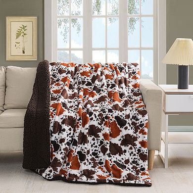 Dream Theory Faux Fur Reversible to Sherpa Throw Blanket